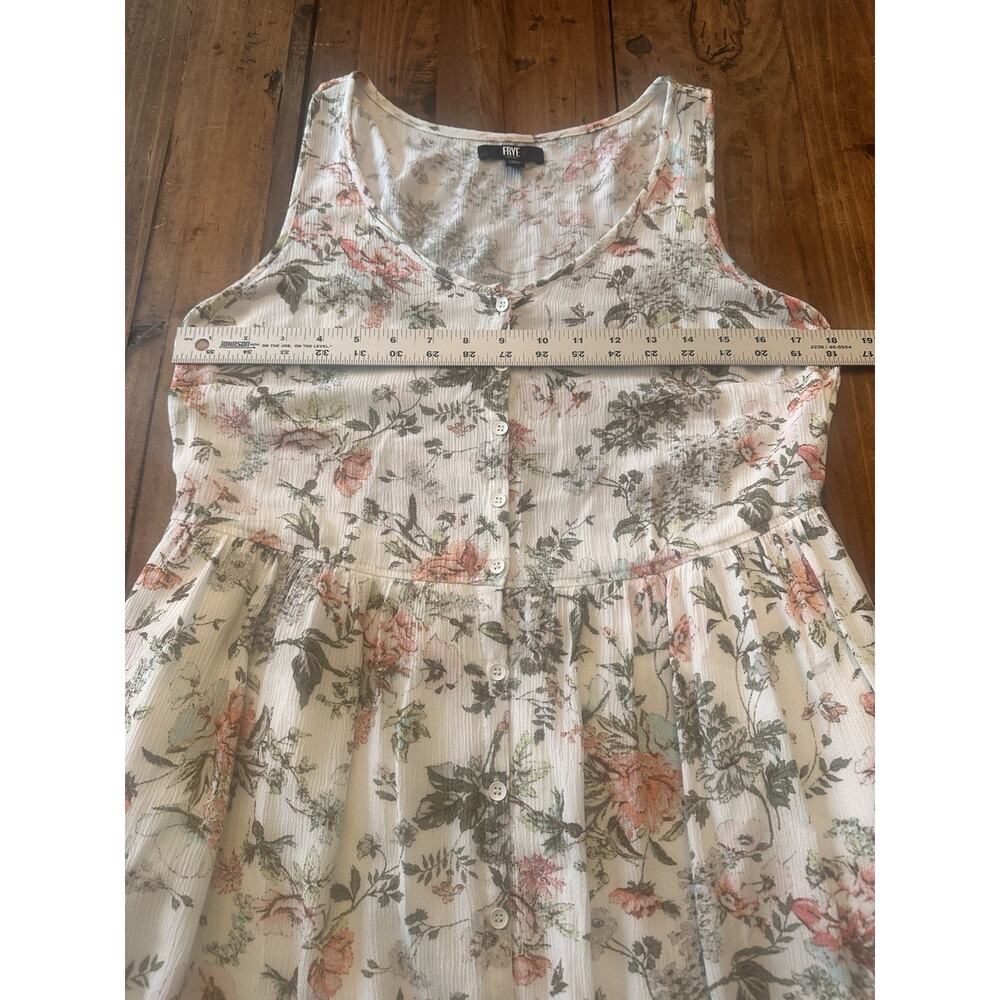 Frye Sleeveless Tank Midi Dress Size Medium Button Front Coastal Casual - Picture 10 of 13